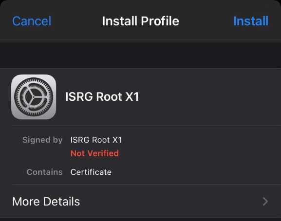install isrgrootx1.pem